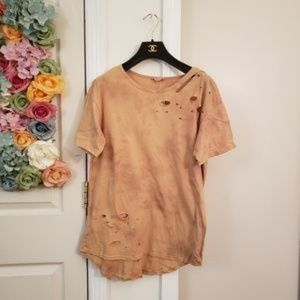 New DANCE & MARVEL T-shirt Brown Ripped